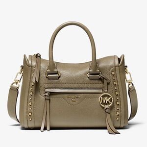 Michael Kors Carine Olive Satchel with Gold Studded NWOT crossbody Sold OUT!